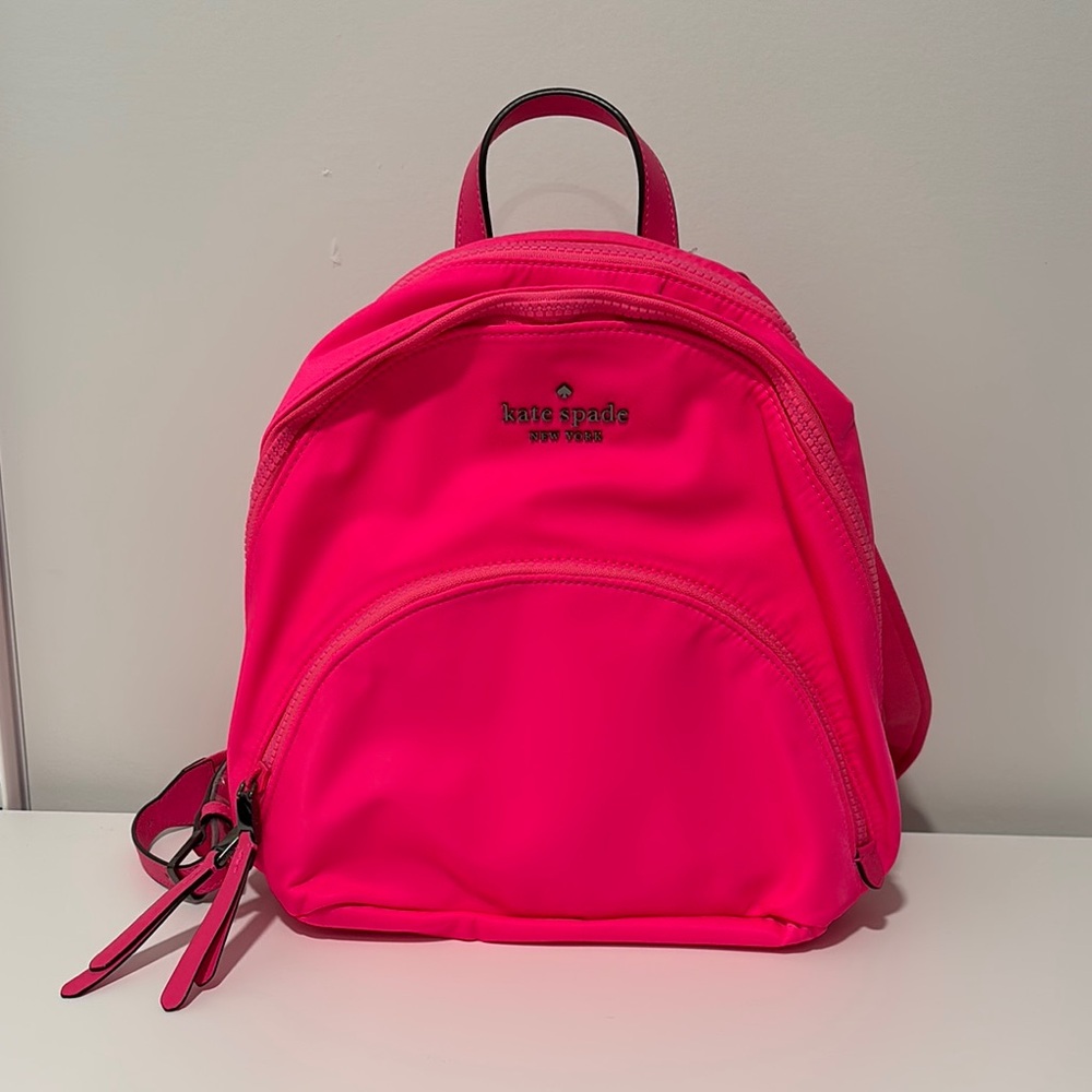 Kate Spade Neon Pink Nylon Backpack